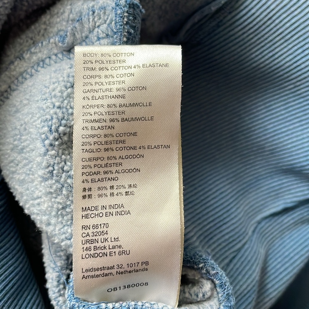 We The Free Blue Cropped Crewneck Sweater - Picture 3 of 7